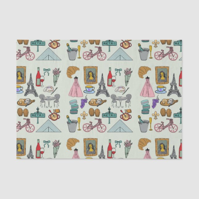 Romantik Paris Seidenpapier (Vorderseite)