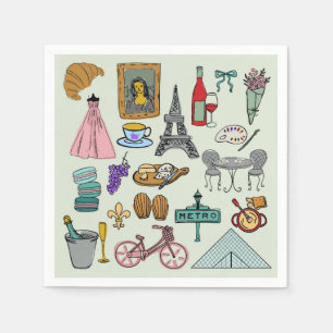 Romantik Paris Serviette