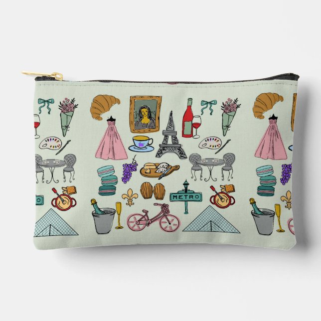 Romantik Paris Zubehörtasche (Vorderseite)
