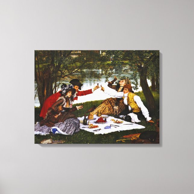 Romantik Picnic 1873 Leinwanddruck (Vorderseite)