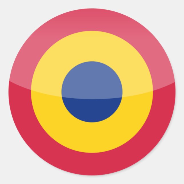 Romantik Runder Aufkleber (Vorderseite)