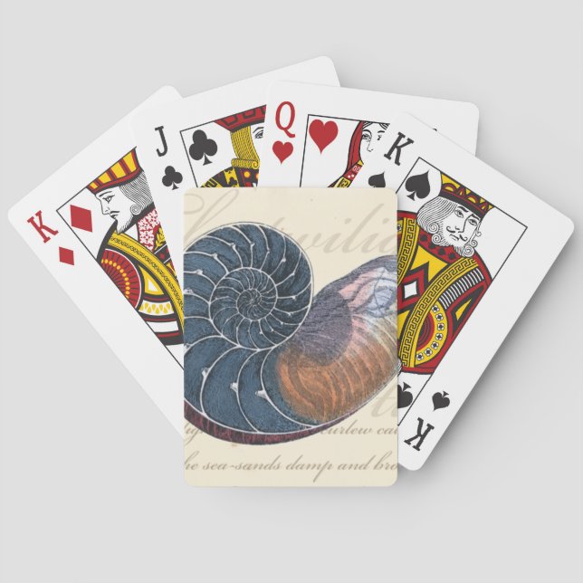 Romantik Seashell Spielkarten (Rückseite)