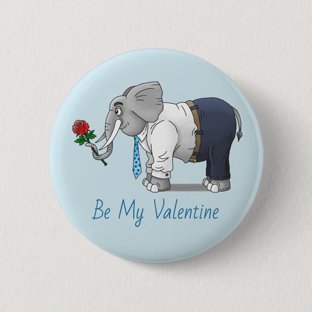 Romantik sei mein Valentine Button (Vorderseite)