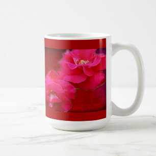 Romantik und Rote Rose Tasse