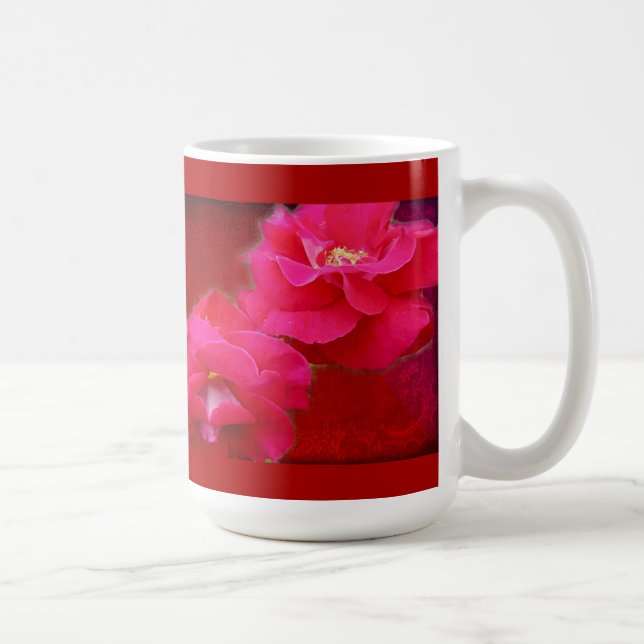 Romantik und Rote Rose Tasse (Rechts)