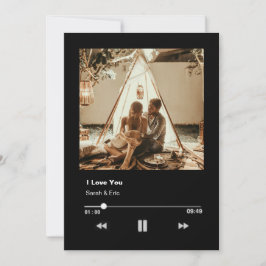 Romantik Valentine Paar Love Music Player Feiertagskarte