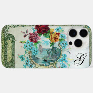 ROMANTIKA FLORALLE MONOGRAMM ROSE UND FLYING VORD iPhone 16 PRO MAX HÜLLE