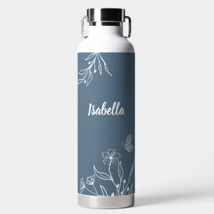 Romantisch elegant dusty blau trinkflasche