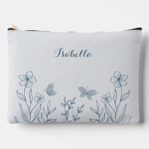 Romantisch elegant dusty blau zubehörtasche