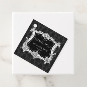 Romantisch, elegant französisch Gerahmt "Danke" Geschenkanhänger