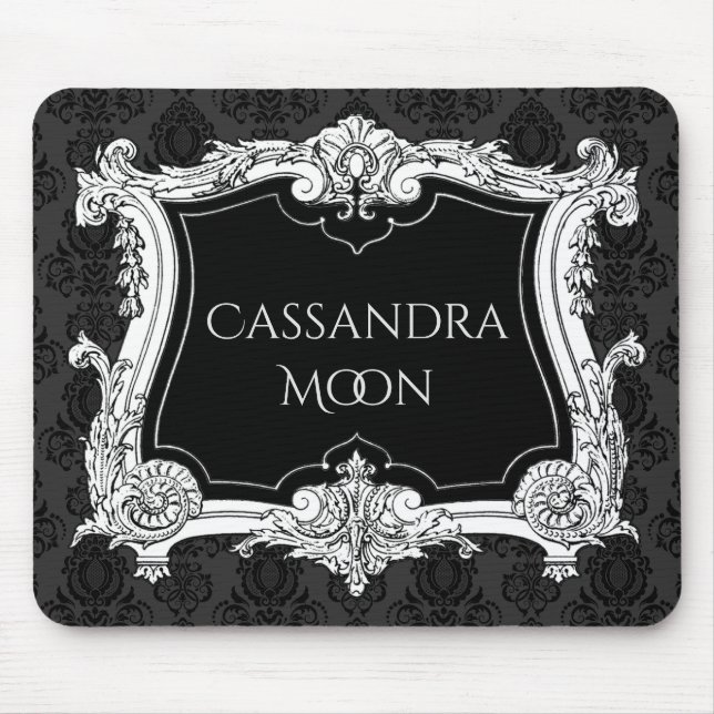 Romantisch, elegant französisch Gerahmt Mousepad (Vorne)