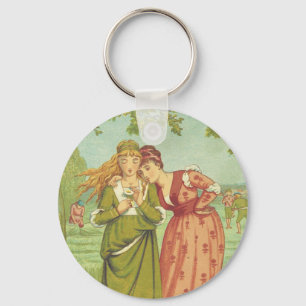 Romantisch Elegant Vintage Valentinstag, viktorian Schlüsselanhänger