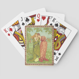 Romantisch Elegant Vintage Valentinstag, viktorian Spielkarten