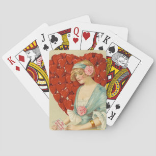 Romantisch Elegantes Retro-Valentinstagsbild, John Spielkarten