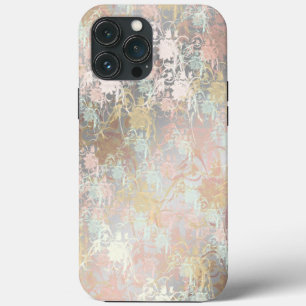 Romantisch, gold, Aquamarin, Aquarell, Chic, flora Case-Mate iPhone Hülle