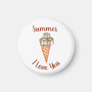 Romantisch Ich liebe dich Eiscreme Geburtstag Magnet