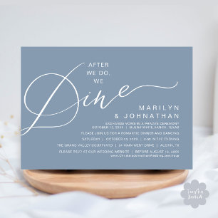 Romantisch nach dem wir essen, Hochzeitsessen Einladung