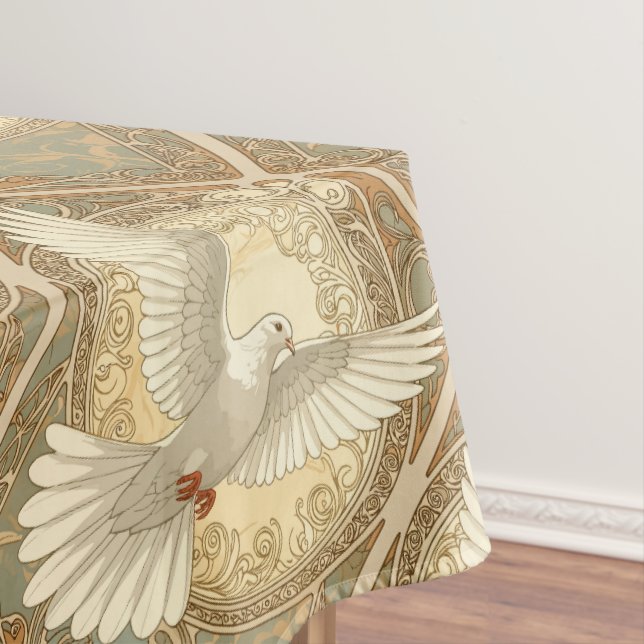 Romantisch Nostalgische Friedens Taube Tischdecke (Beispiel)
