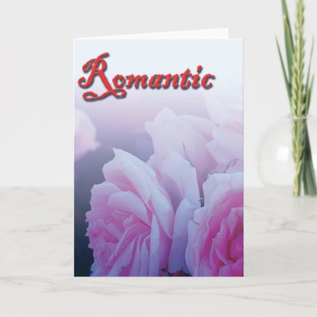 Romantisch, Rose Feiertagskarte (Vorderseite)
