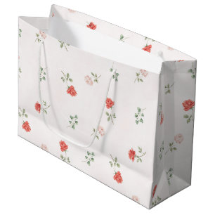 Romantisch roter Blush-Rosa Rosen Liebe Große Geschenktüte