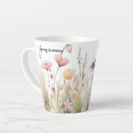 Romantisch, rustikal, Wildblume motiviert Milchtasse