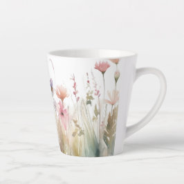 Romantisch, rustikal, Wildblume motiviert Milchtasse