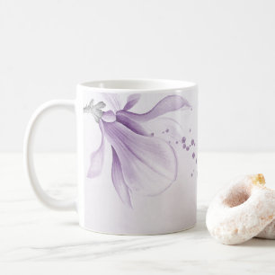 romantisch violette Blumen botanisch Kaffeetasse