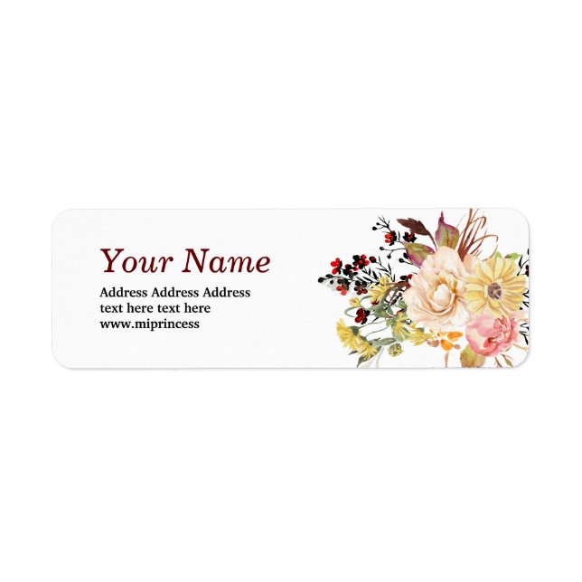 Romantisch , Wasserfarbe , Blume, rustikal, blumen (Vorne)