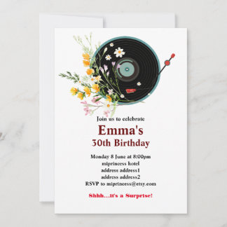 Romantisch , Wasserfarbe , Blume, rustikal, blumen Einladung