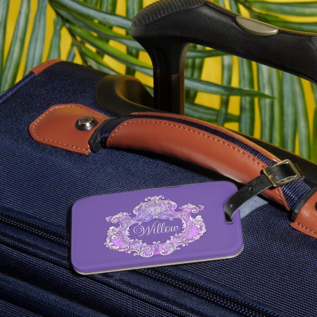 Romantisch, weiblich, Personalisiert Gepäckanhänger (Vorderseite Insitu 3)