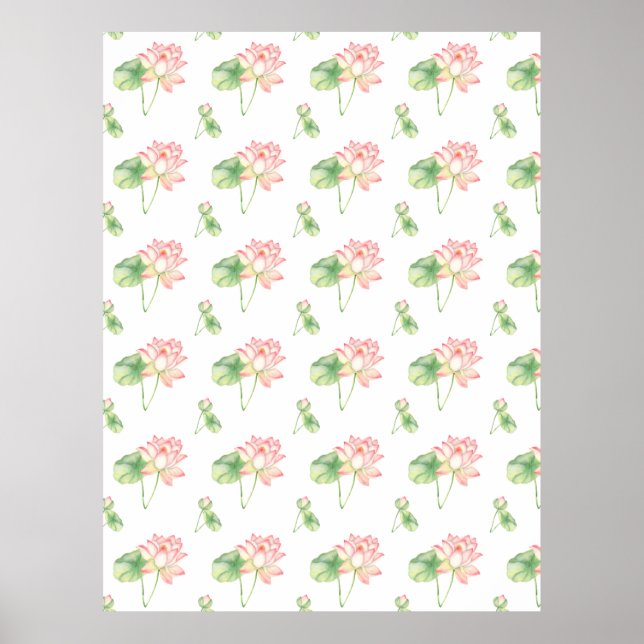 Romantische С Lotus-Blume Poster (Vorne)