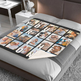 Romantische 20 Foto Collage Sie sind die Einschwar Sherpadecke