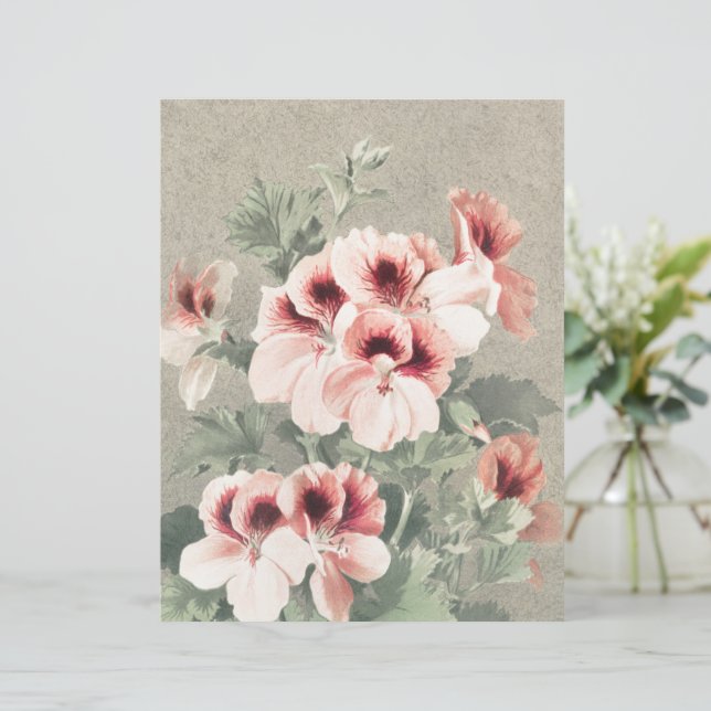 Romantische 2-seitige Vintage Kirschblossom Statio (Stehend Vorderseite)