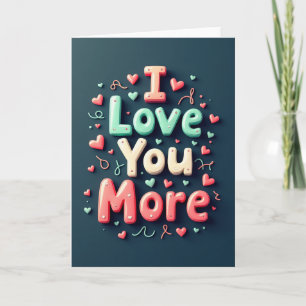 Romantische 3D-Herzen-Ich-liebe-dich-Karte Karte