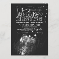 Romantische Abendlichter Masson Jar Hochzeit einla