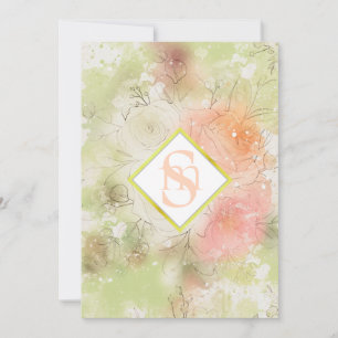 *~ Romantische Abstrakte AR26 QR + UAWG florale  Einladung