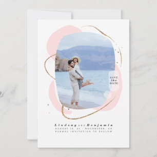 Romantische abstrakte moderne Foto zur Speicherung Save The Date