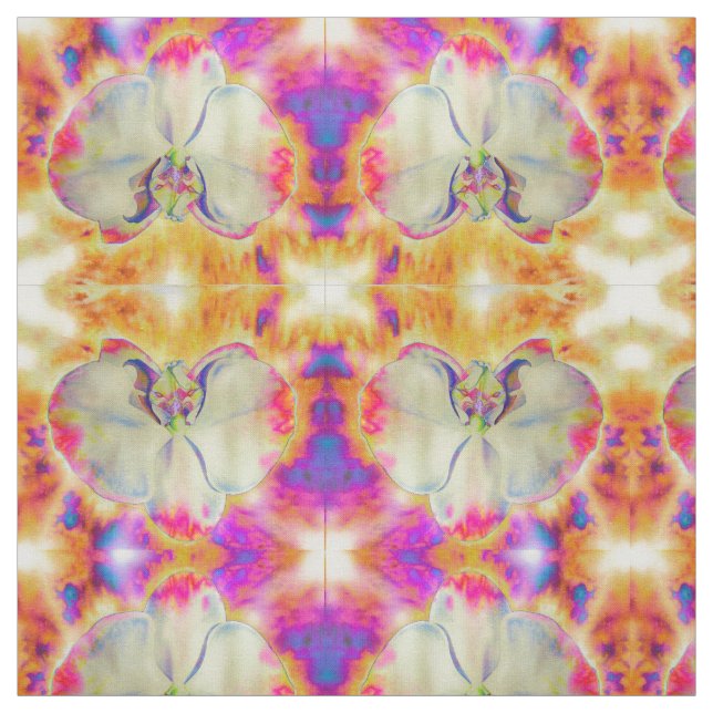 Romantische abstrakte Orchideenmalerei Stoff (Muster)