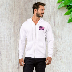 Romantische Abstrakte rosa Herzdesign auf Lila Hoodie