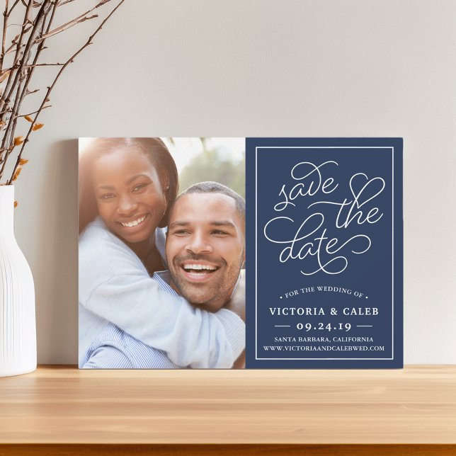 Romantische Anfrage Foto Save the Date Karte | Mar (Von Creator hochgeladen)