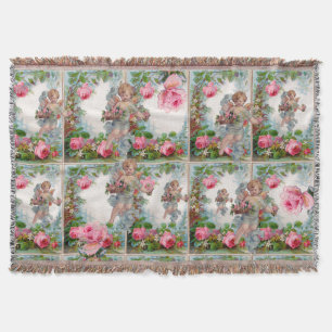 ROMANTISCHE ANGEL ANSAMMLUNG PINK ROSES UND BLUME DECKE