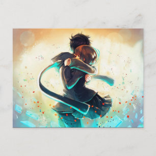 Romantische Anime-Postkarte Postkarte