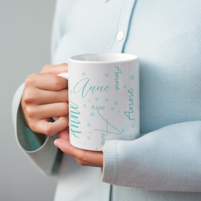Romantische Anne (individuelle Name) zartes blaues Kaffeetasse (Von Creator hochgeladen)