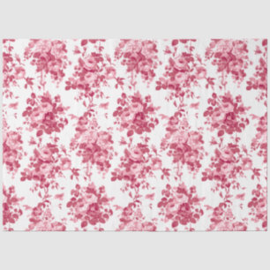 Romantische antike Vintage Rose Rosa auf Weiß Seidenpapier