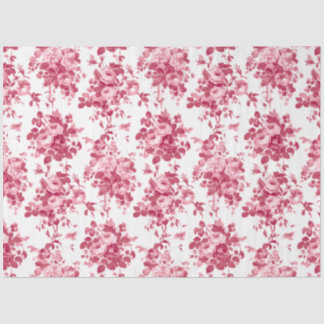 Romantische antike Vintage Rose Rosa auf Weiß Seidenpapier