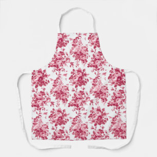 Romantische antike Vintage-Rosen - Rosa auf Weiß Schürze