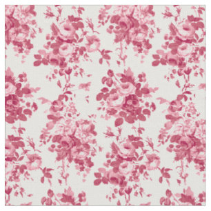 Romantische antike Vintage-Rosen - Rosa auf Weiß Stoff