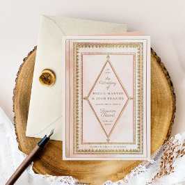 Romantische Antiquitätenhochzeit - Einladung