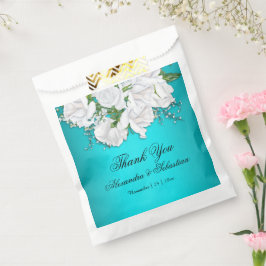 Romantische Aqua und Rose Hochzeit Geschenktütchen