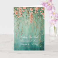 Romantische Aquamarin Blush-Blume Hochzeit